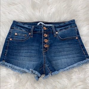 Dark denim shorts